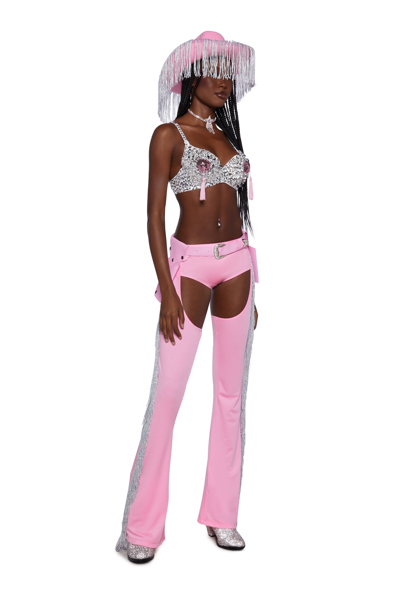 Giddy Up Rhinestone Cowgirl Costume – Pink