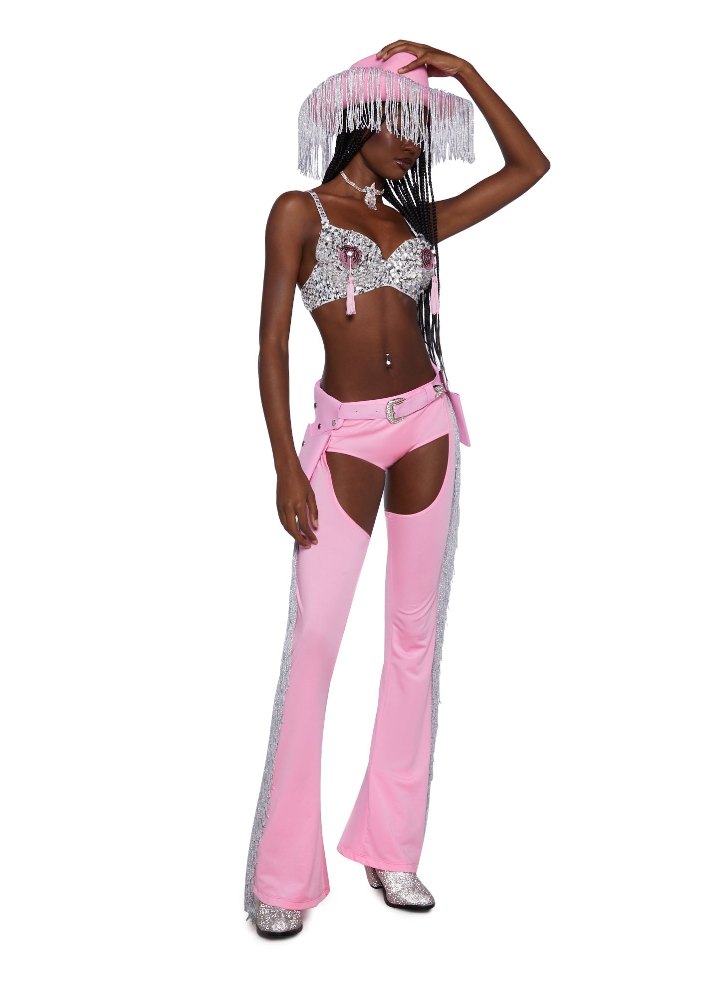 Giddy Up Rhinestone Cowgirl Costume – Pink