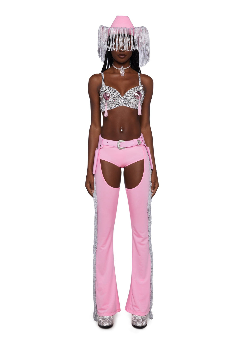 Giddy Up Rhinestone Cowgirl Costume – Pink