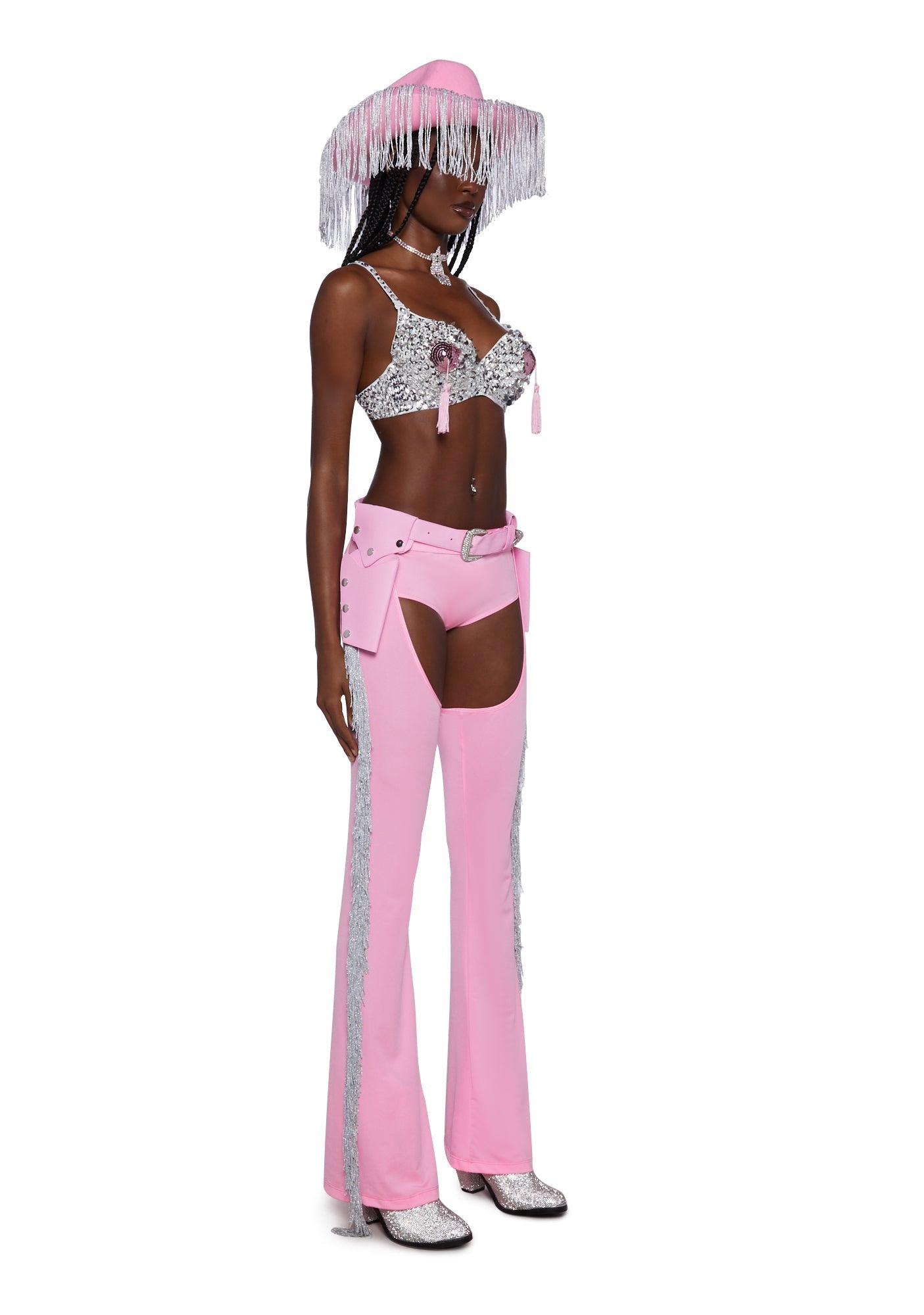 Giddy Up Rhinestone Cowgirl Costume – Pink