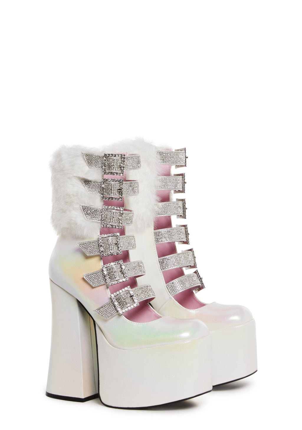 Dazzle Doll Rhinestone Platform Boots