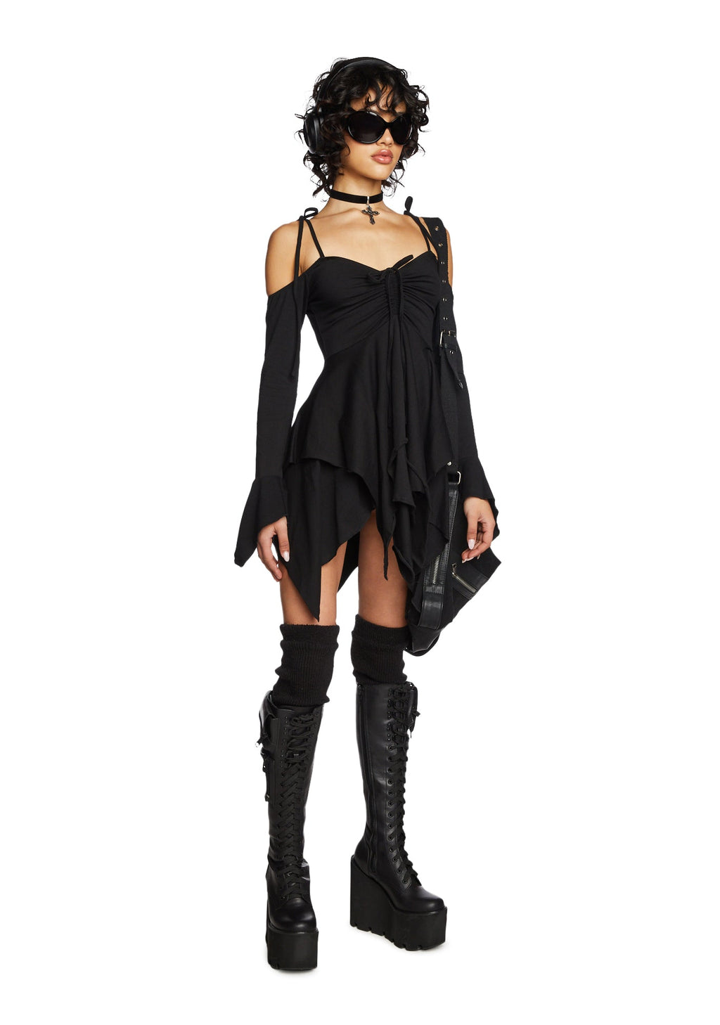 F is For Fairies Handkerchief Dress – Black