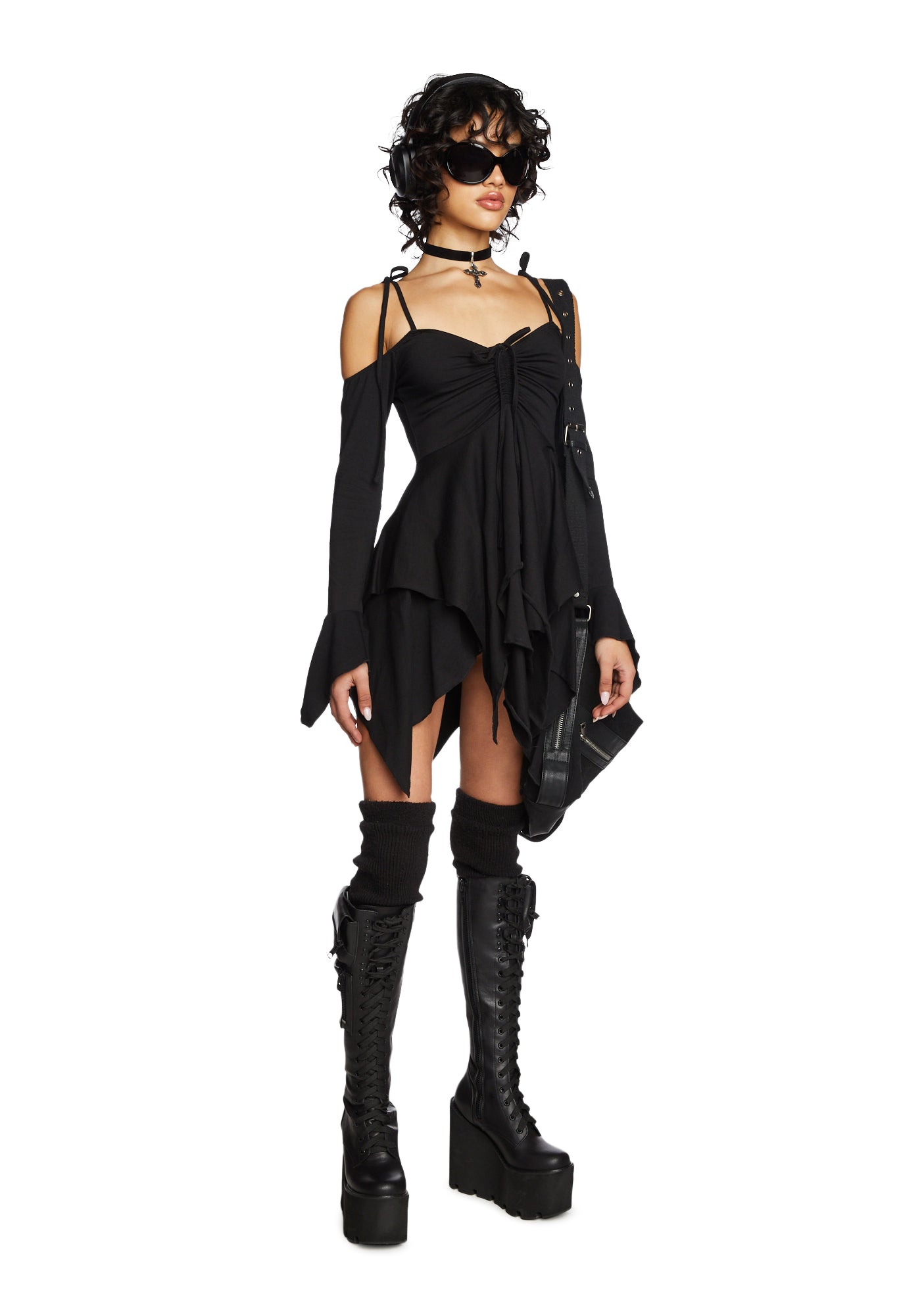 F is For Fairies Handkerchief Dress – Black