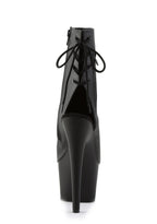 Adore-1018 Platform Ankle Boots-Black PU