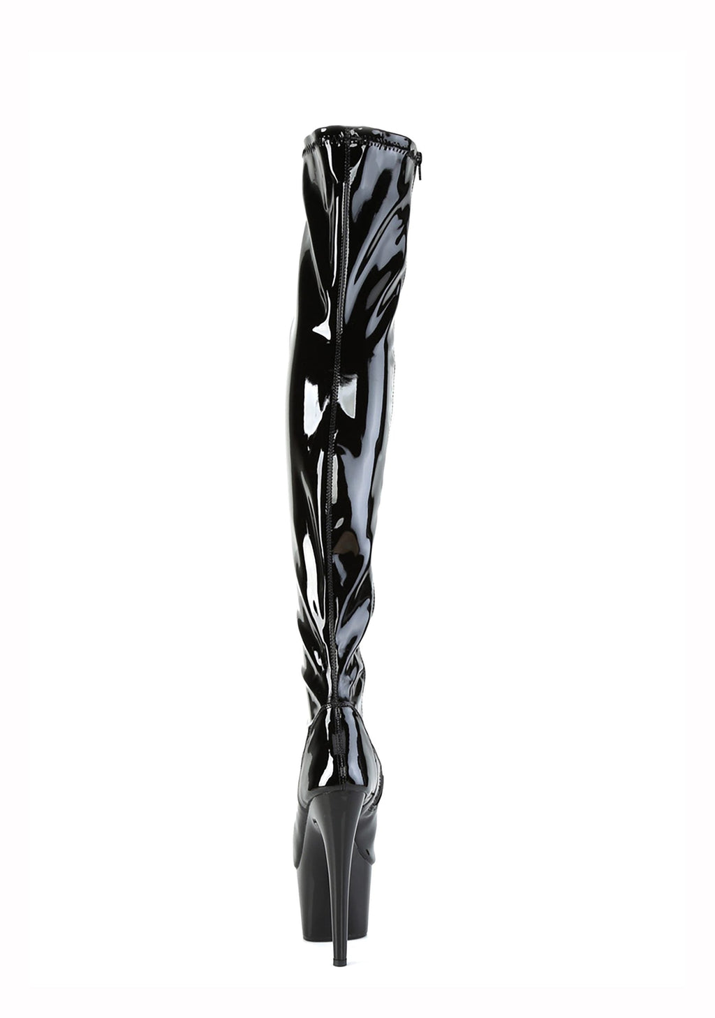 Adore-3011 Platform Thigh High Boots-Black