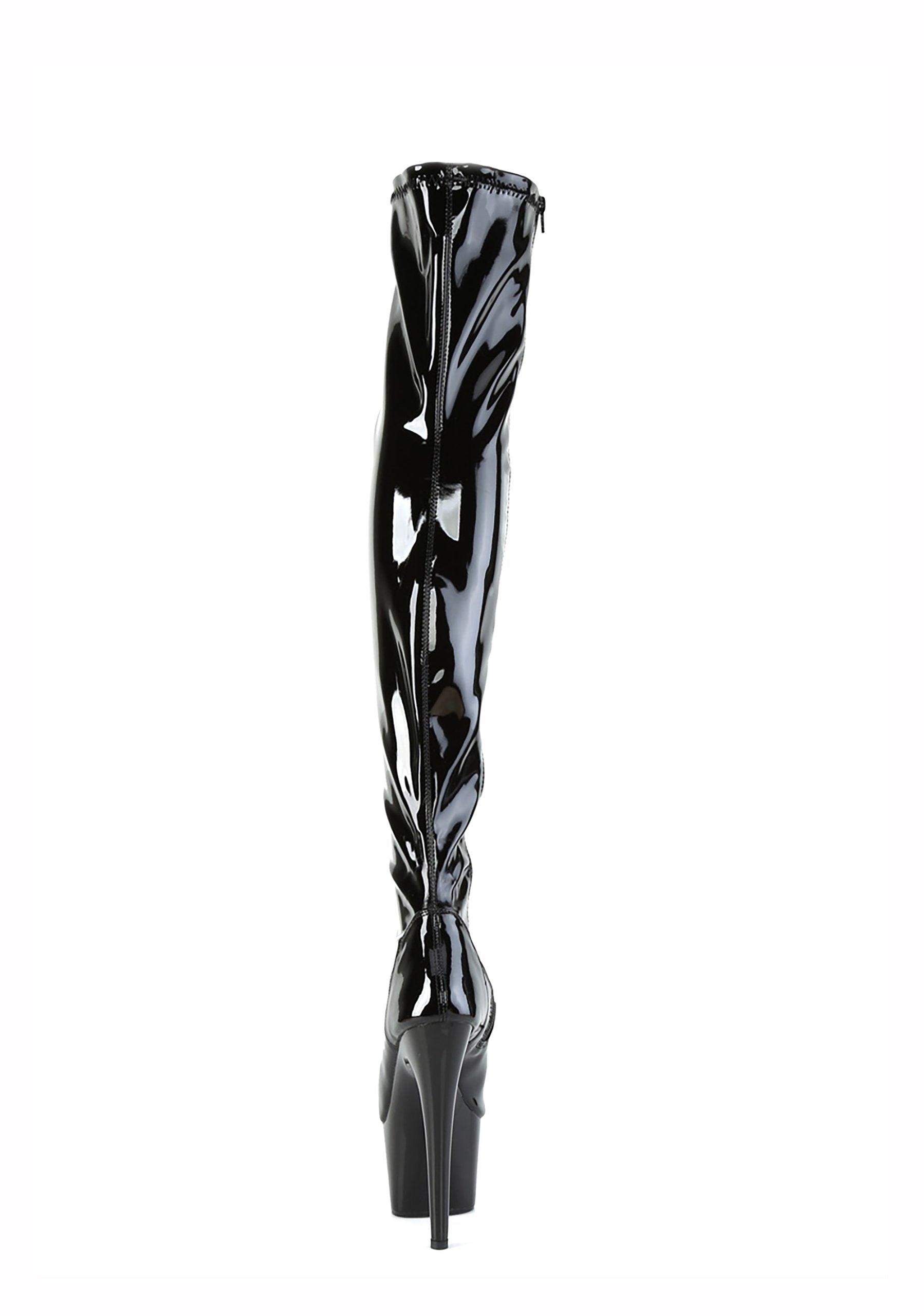 Adore-3011 Platform Thigh High Boots-Black