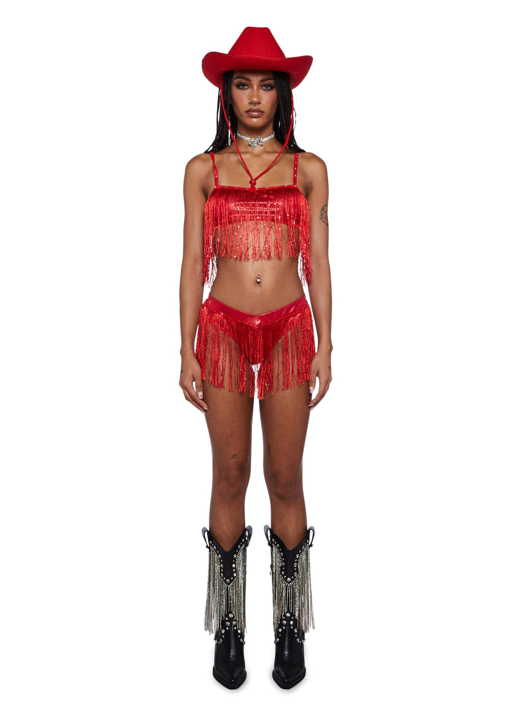 Rave Rodeo Cowgirl Costume – Red