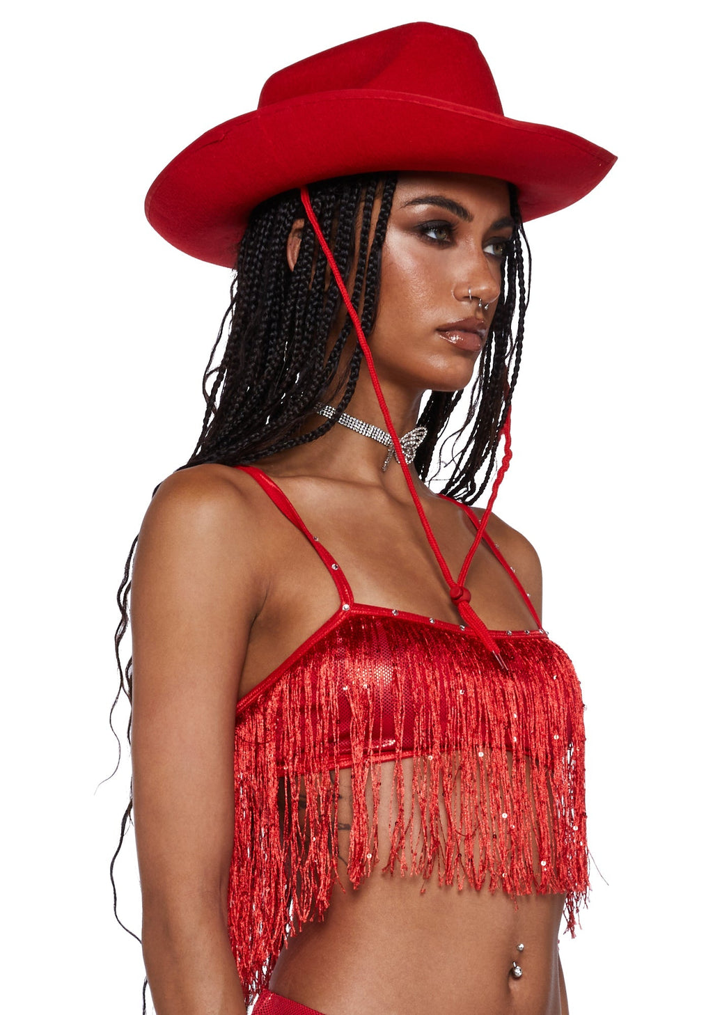 Rave Rodeo Cowgirl Costume – Red