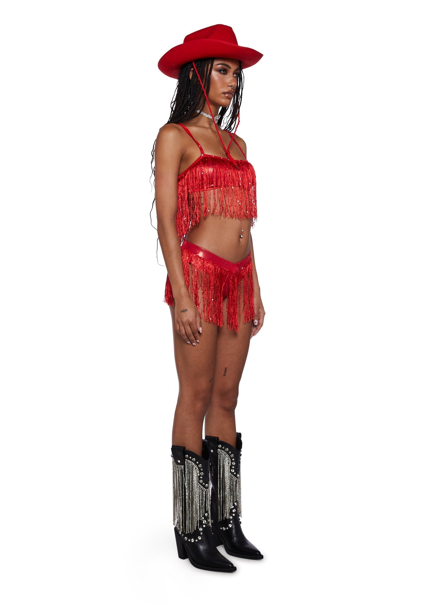 Rave Rodeo Cowgirl Costume – Red