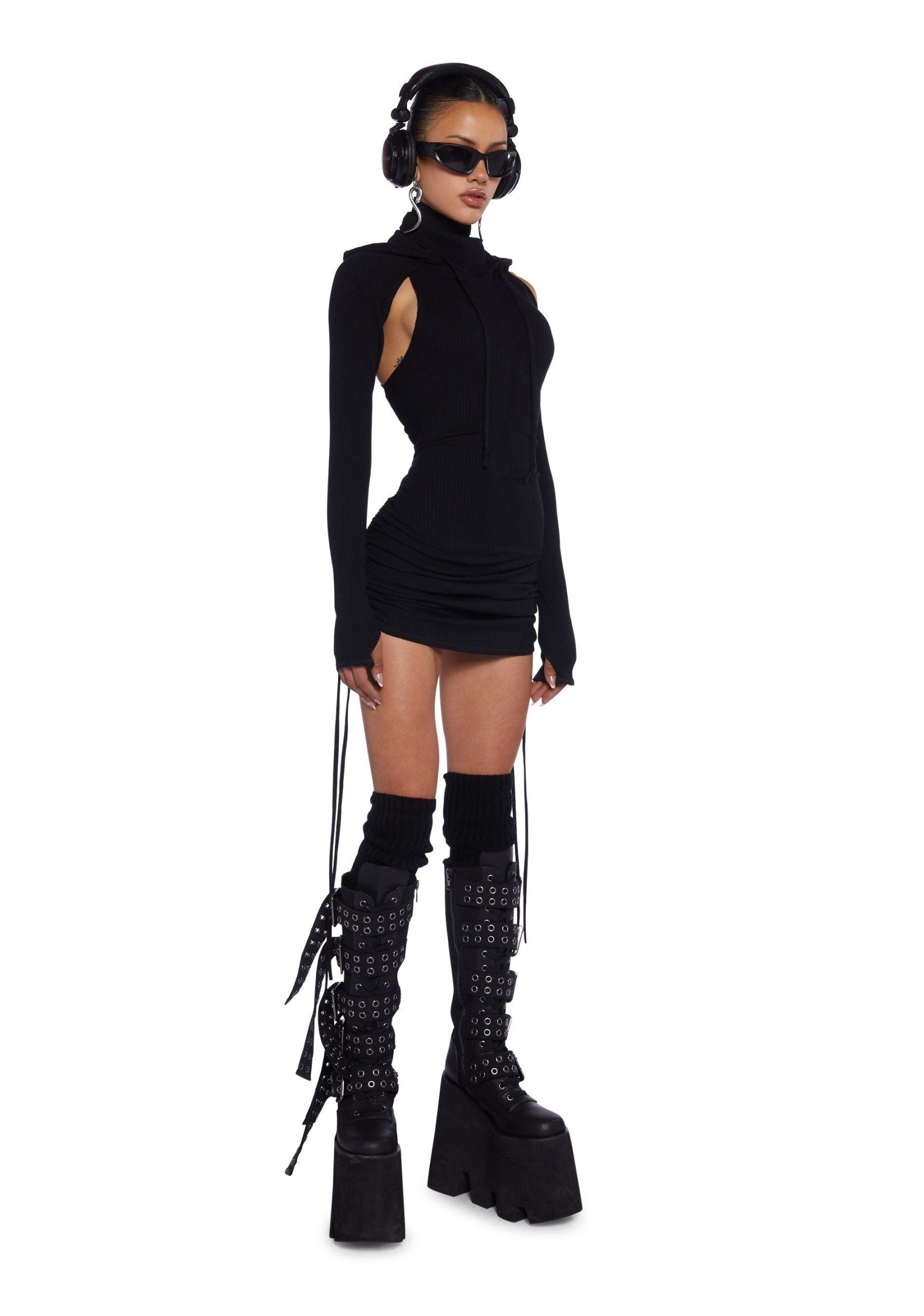 Compression Ruched Mini Dress