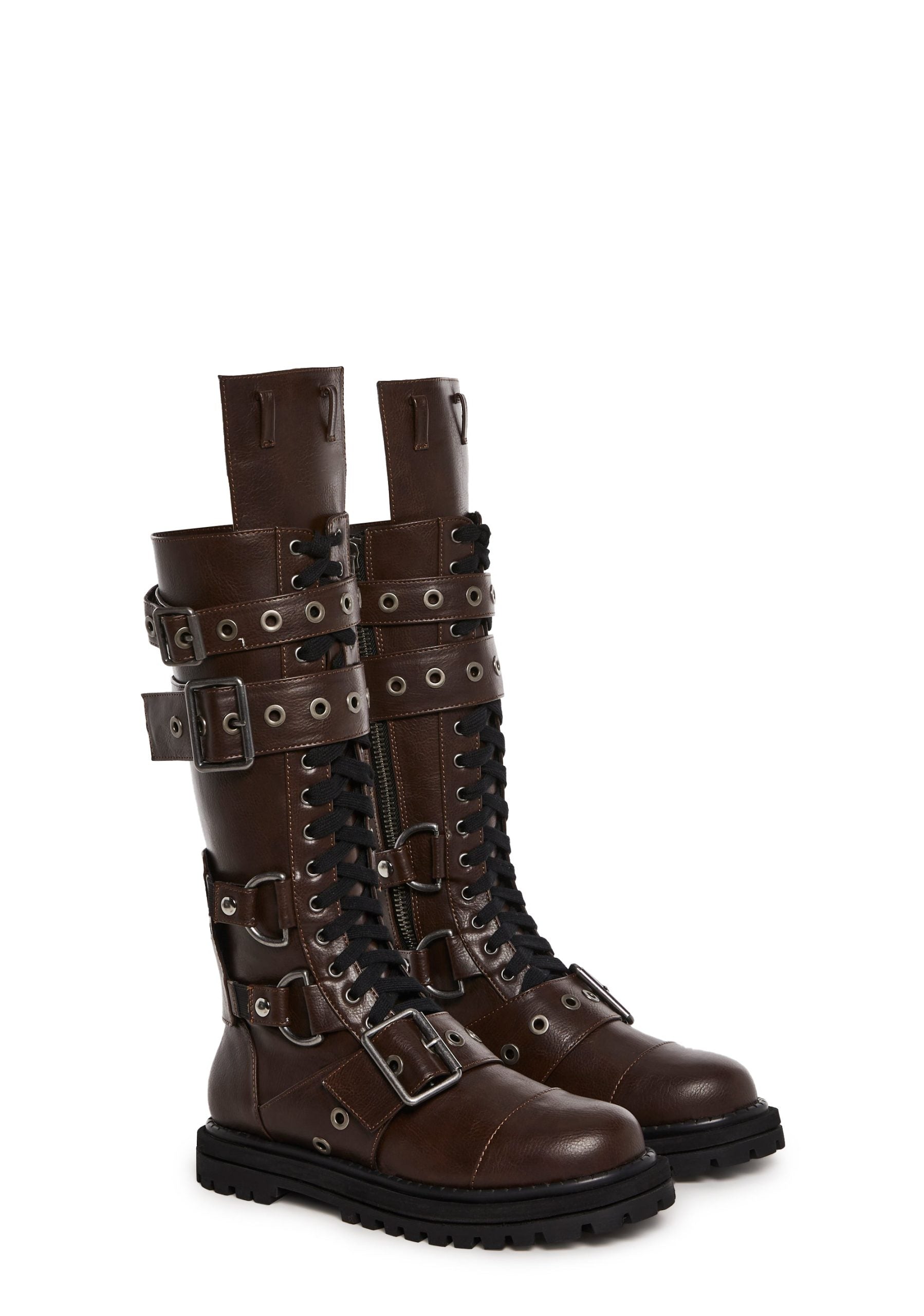 Cognac Hour Of Devastation Combat Boots