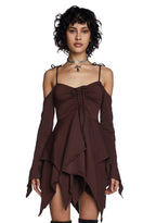F is For Fairies Handkerchief Dress – Brown