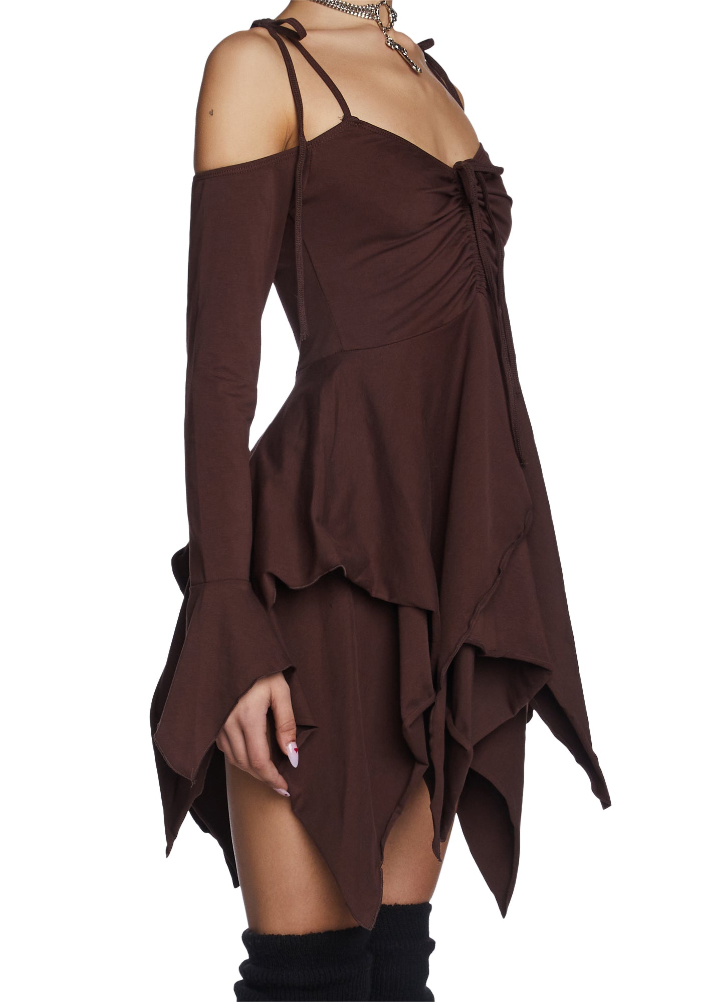 F is For Fairies Handkerchief Dress – Brown