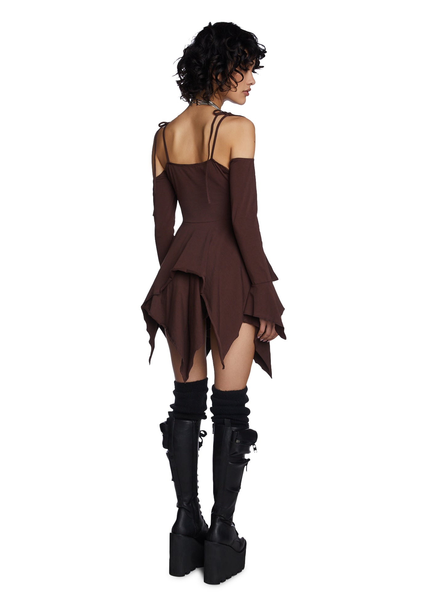 F is For Fairies Handkerchief Dress – Brown