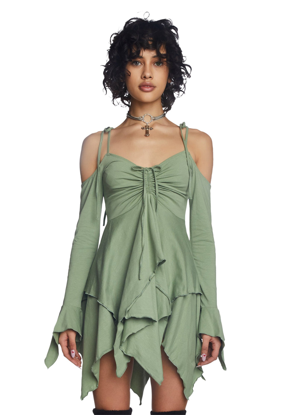F is For Fairies Handkerchief Dress – Sage