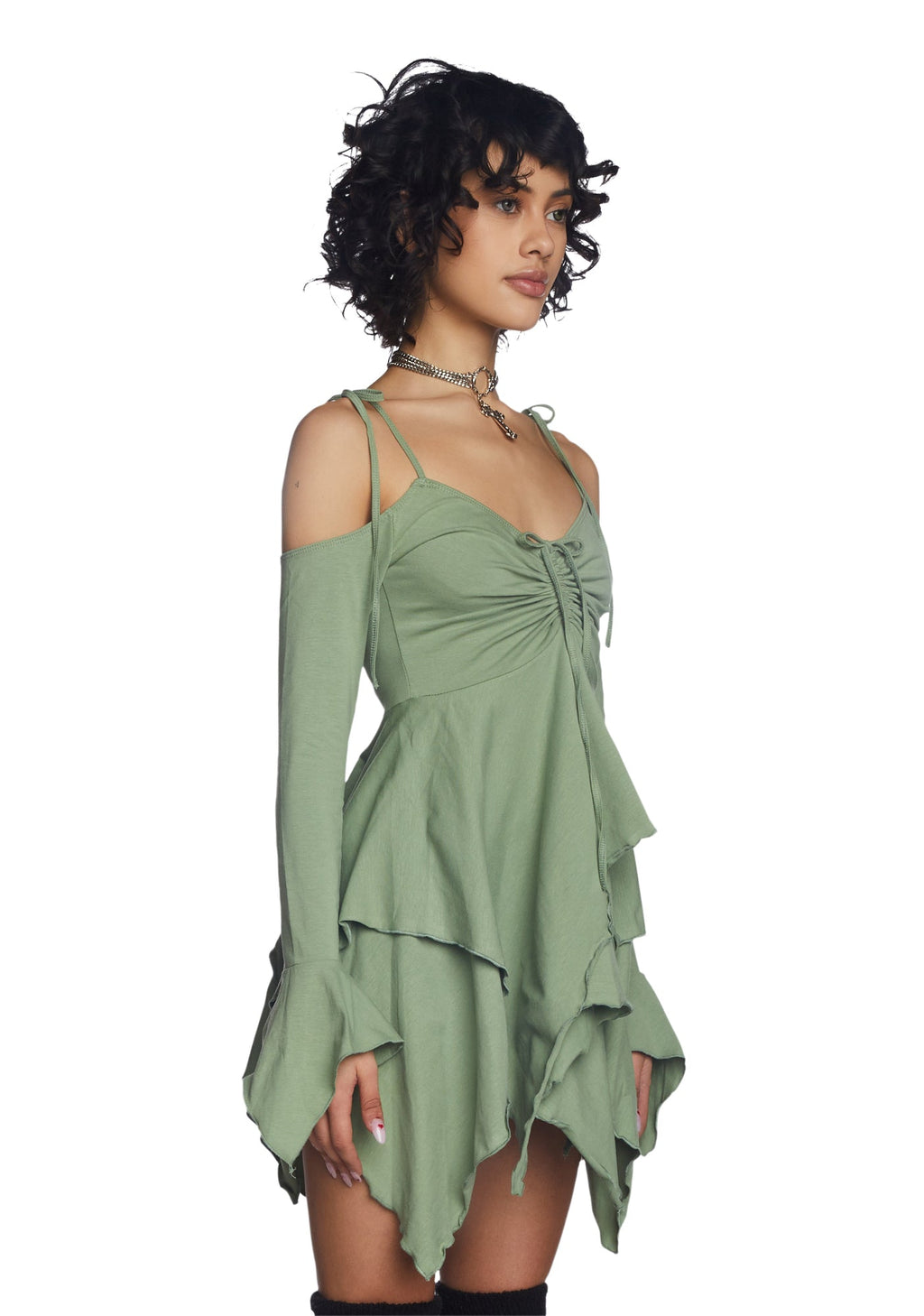 F is For Fairies Handkerchief Dress – Sage
