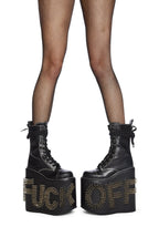 Never Censored Platform Boots – Black