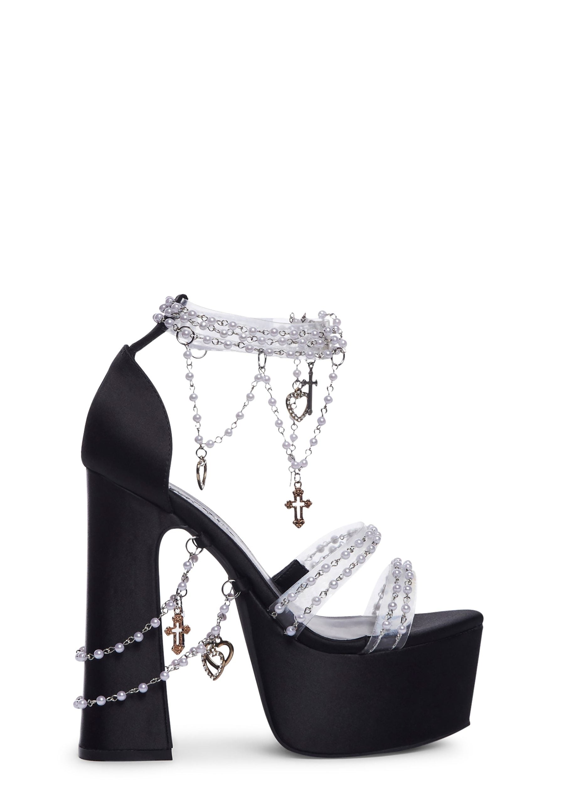 Holy Revelation Platform Heels – Black