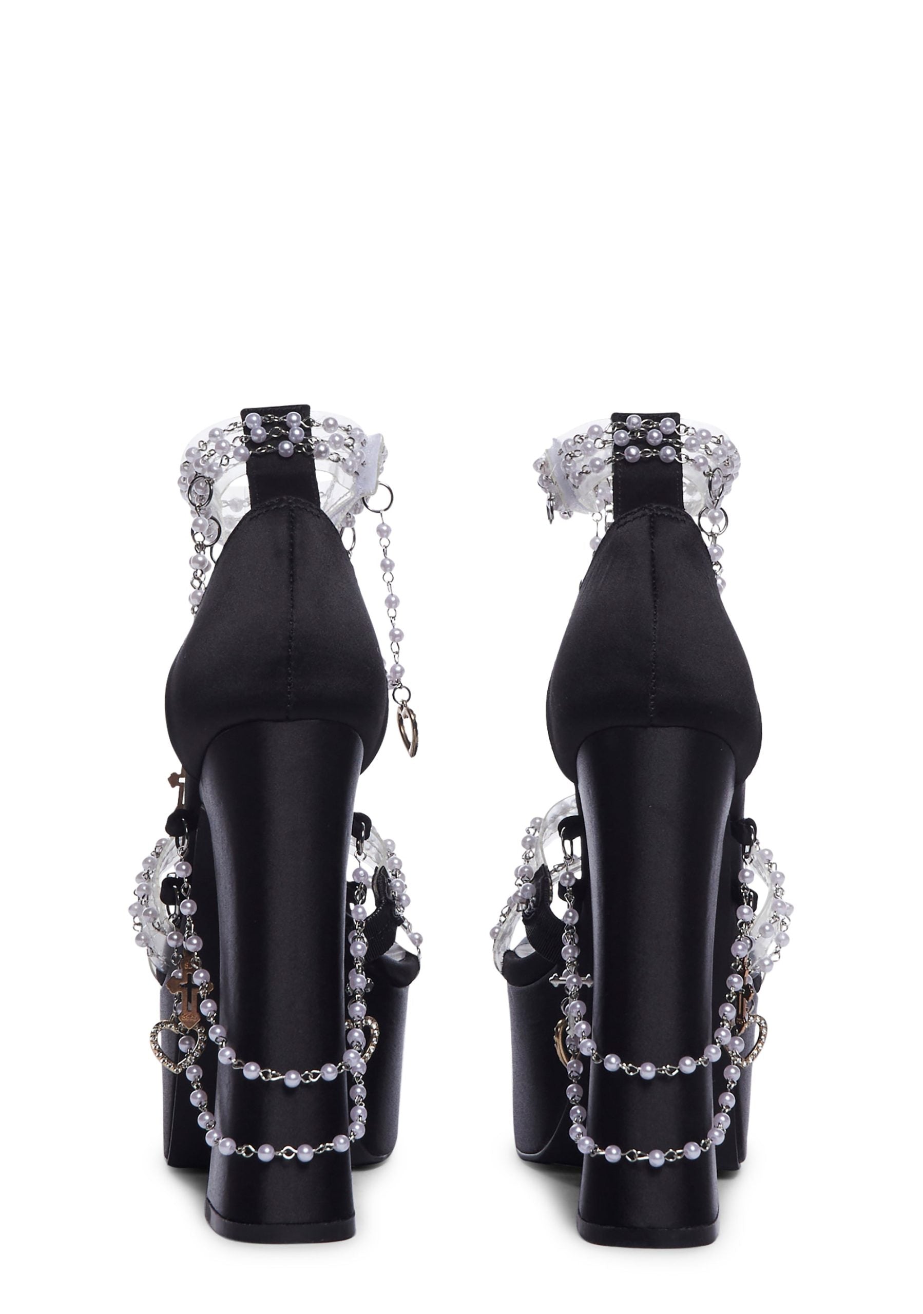 Holy Revelation Platform Heels – Black