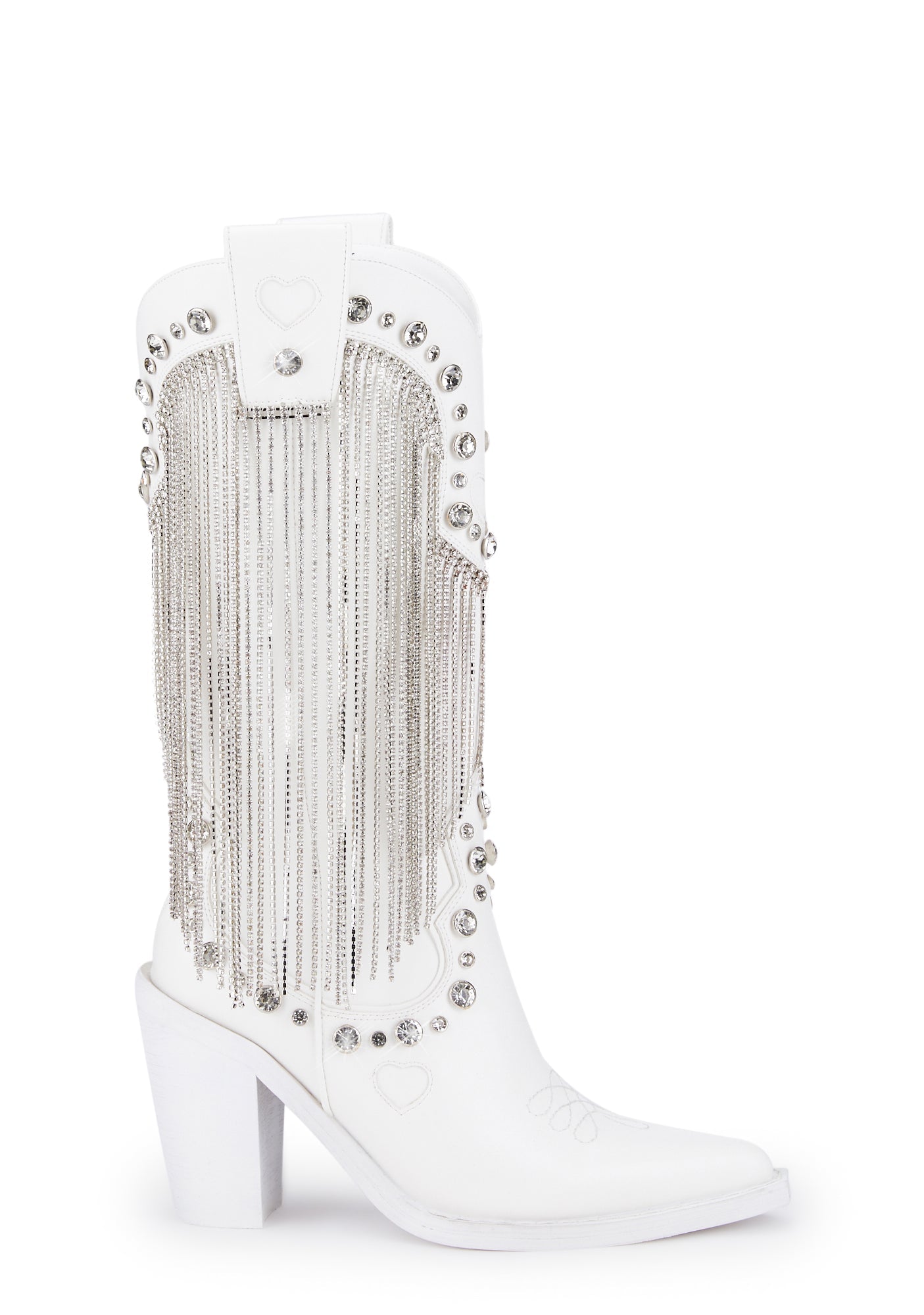 Present Perfect Cowboy Boots – White