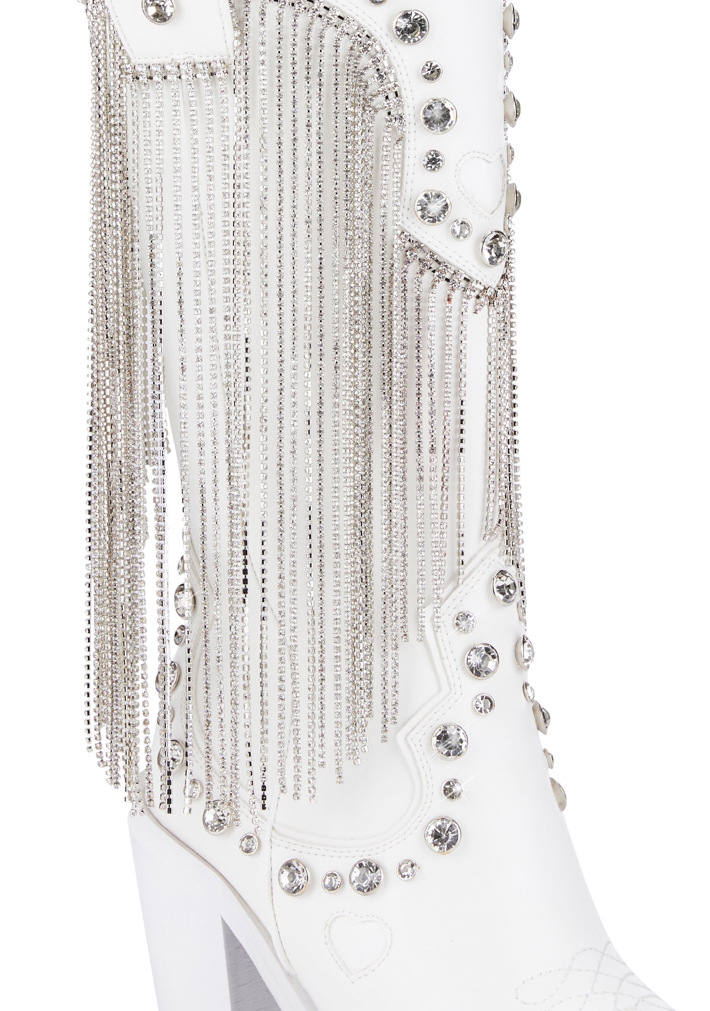Present Perfect Cowboy Boots – White