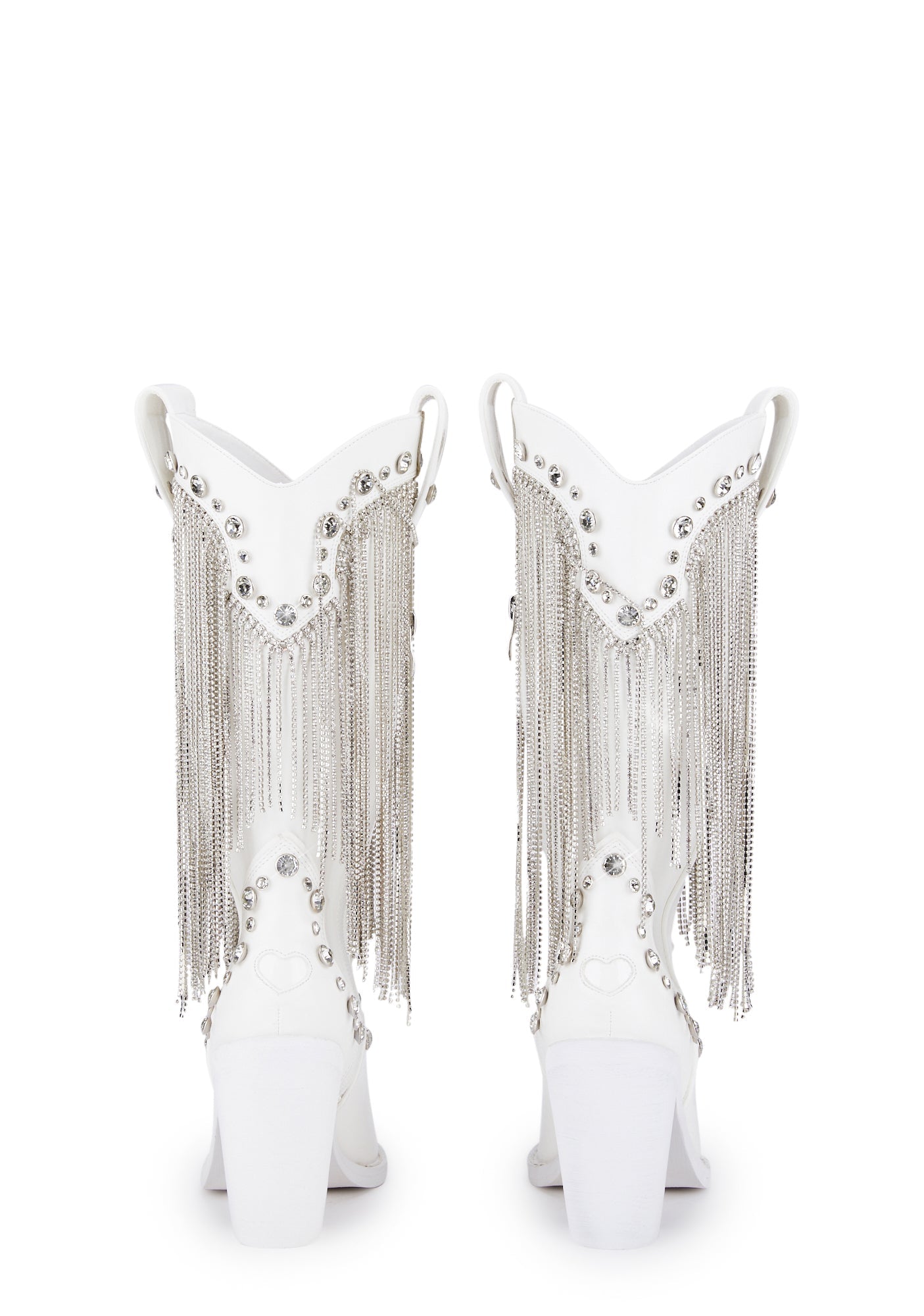 Present Perfect Cowboy Boots – White