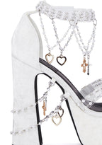 Holy Revelation Platform Heels – White