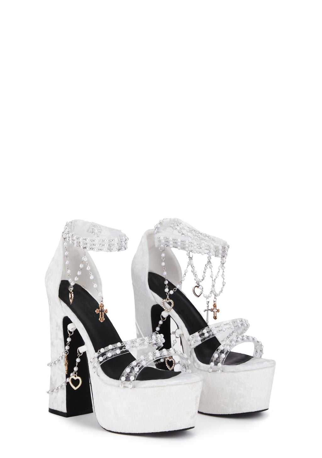 Holy Revelation Platform Heels – White