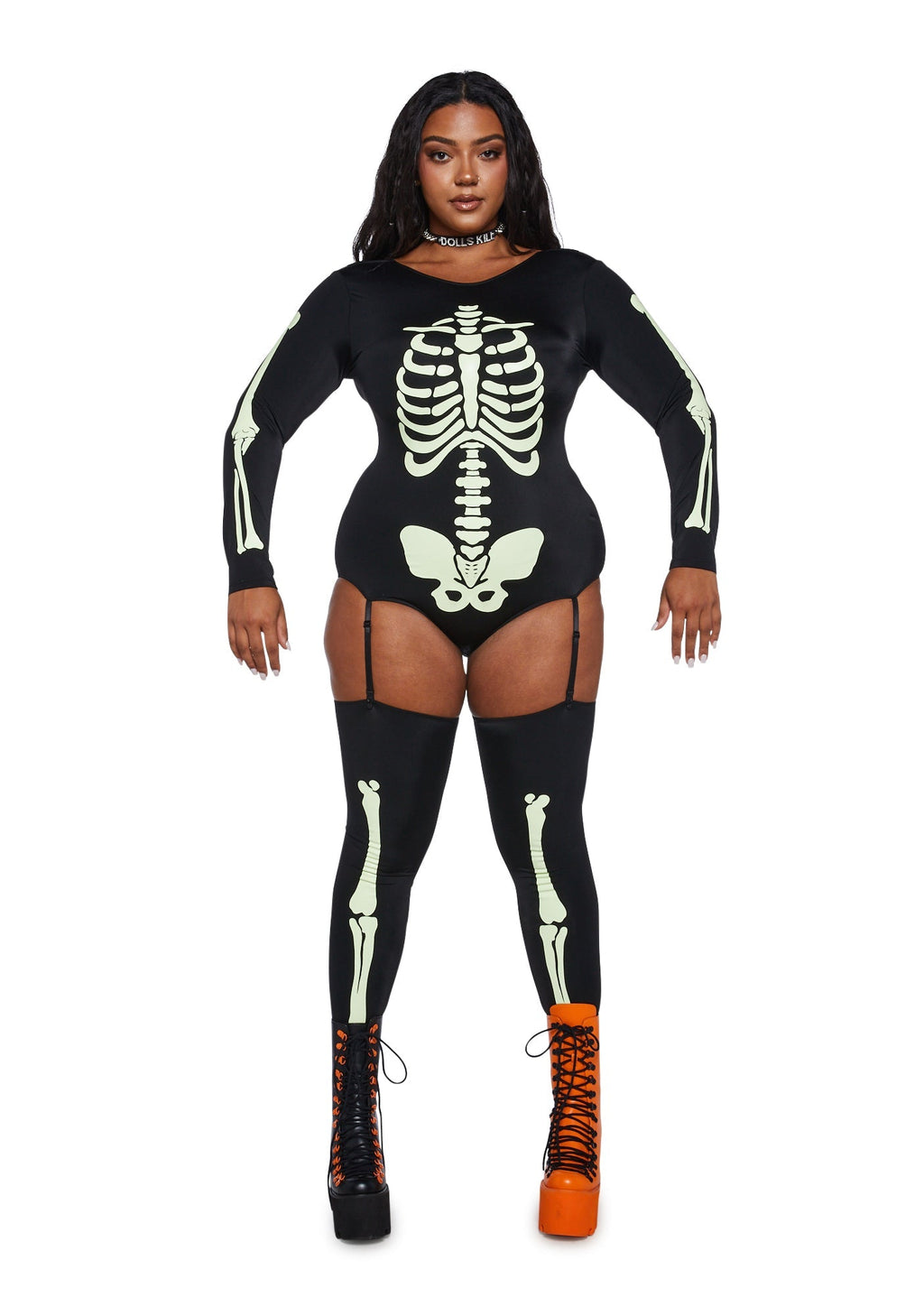 Plus Voodoo Glow Skull Costume