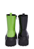 Color Me Haunted Mismatched Boots – Black/Green