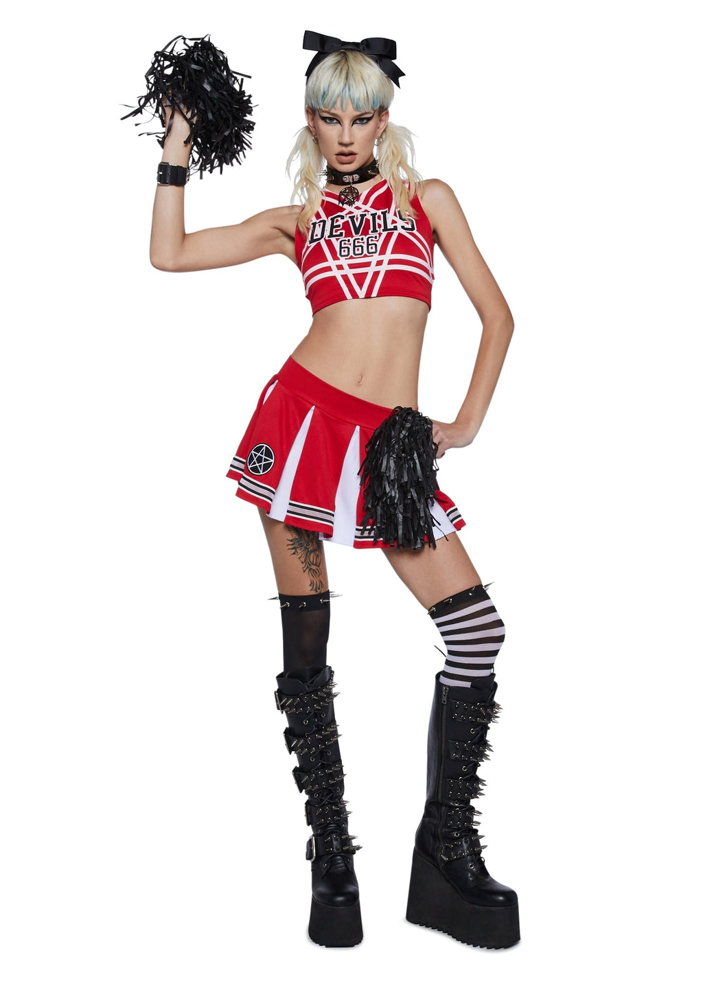 Satan’s Cheerleader Costume Set