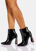 Excited Enough Patent Ankle Boots