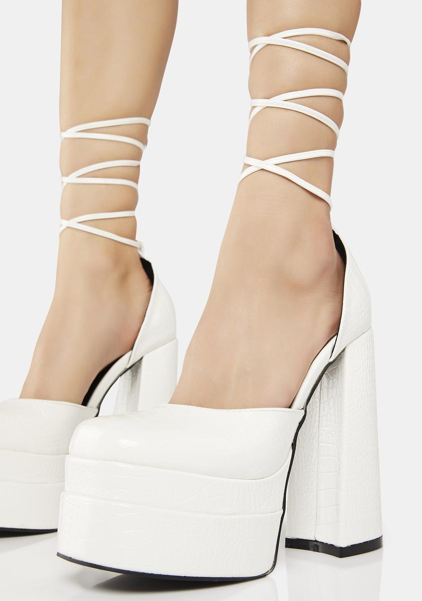 Anything But Basic Lace-Up Heels