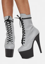 Own The Spotlight Reflective Platform Boots