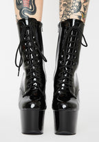 Black Patent Adore-1020 Stiletto Boots